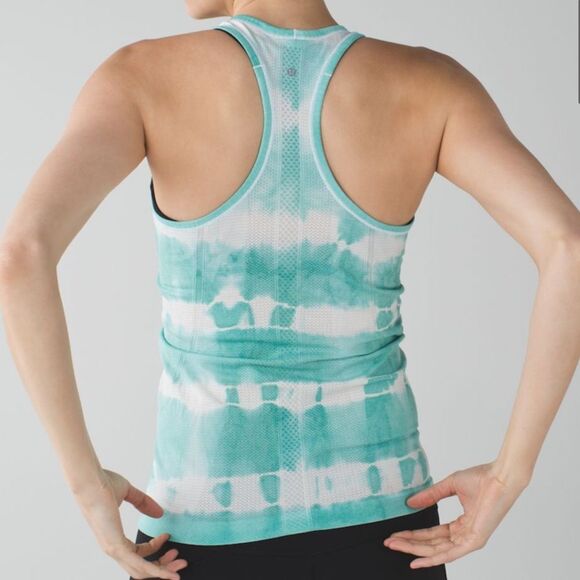 Lululemon Swiftly Tech Racerback Tank Heathered Tranquil Blue Tie Dye 10 - Picture 2 of 8